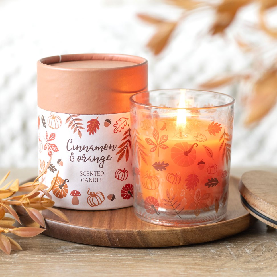Autumn Leaves Cinnamon & Orange Scented Candle5