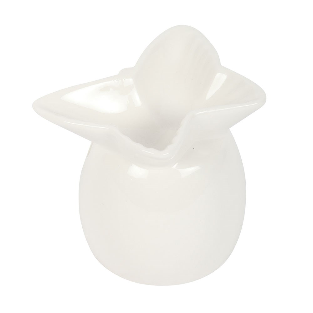 White Ceramic Butterfly-Shaped Oil Burner1