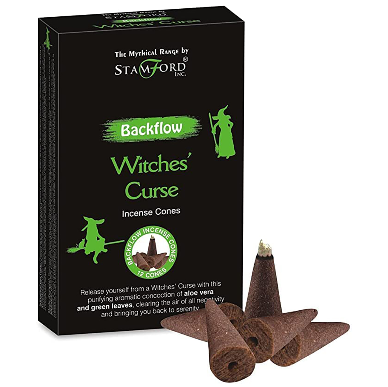 Stamford Mythical Backflow Incense Cones - Witches' Curse (Pack of 12)1