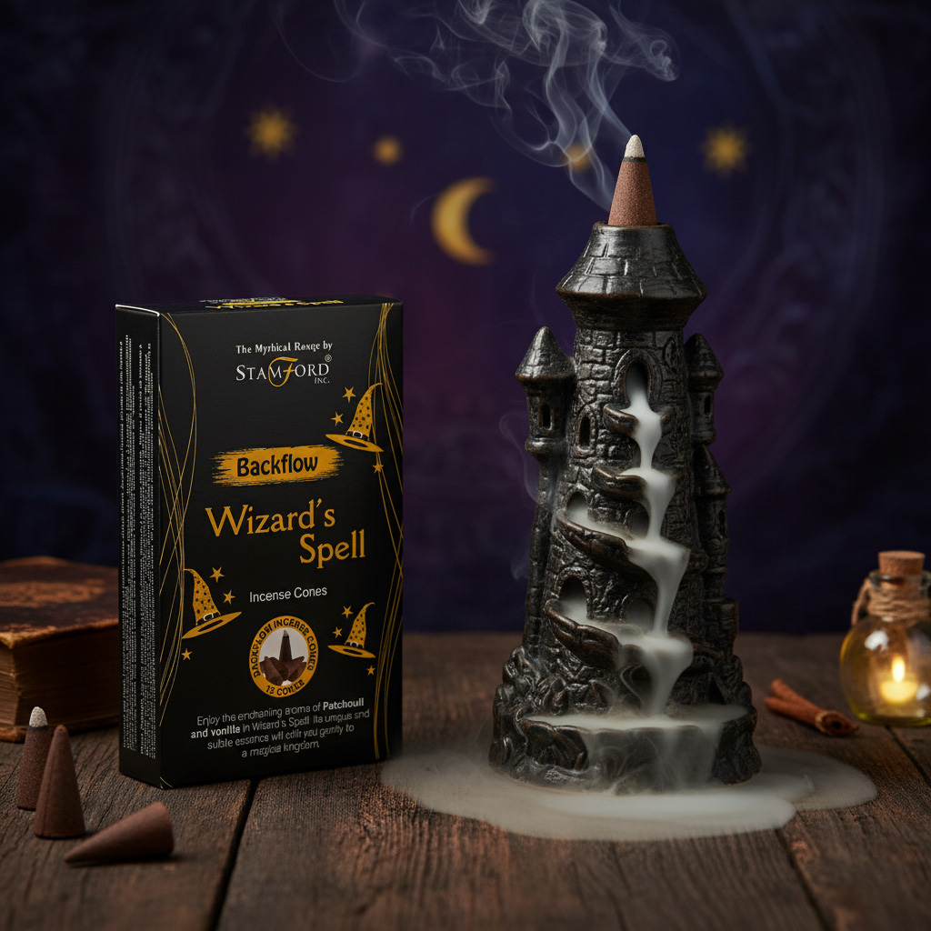 Stamford Mythical Backflow Incense Cones - Wizard's Spell (Pack of 12)