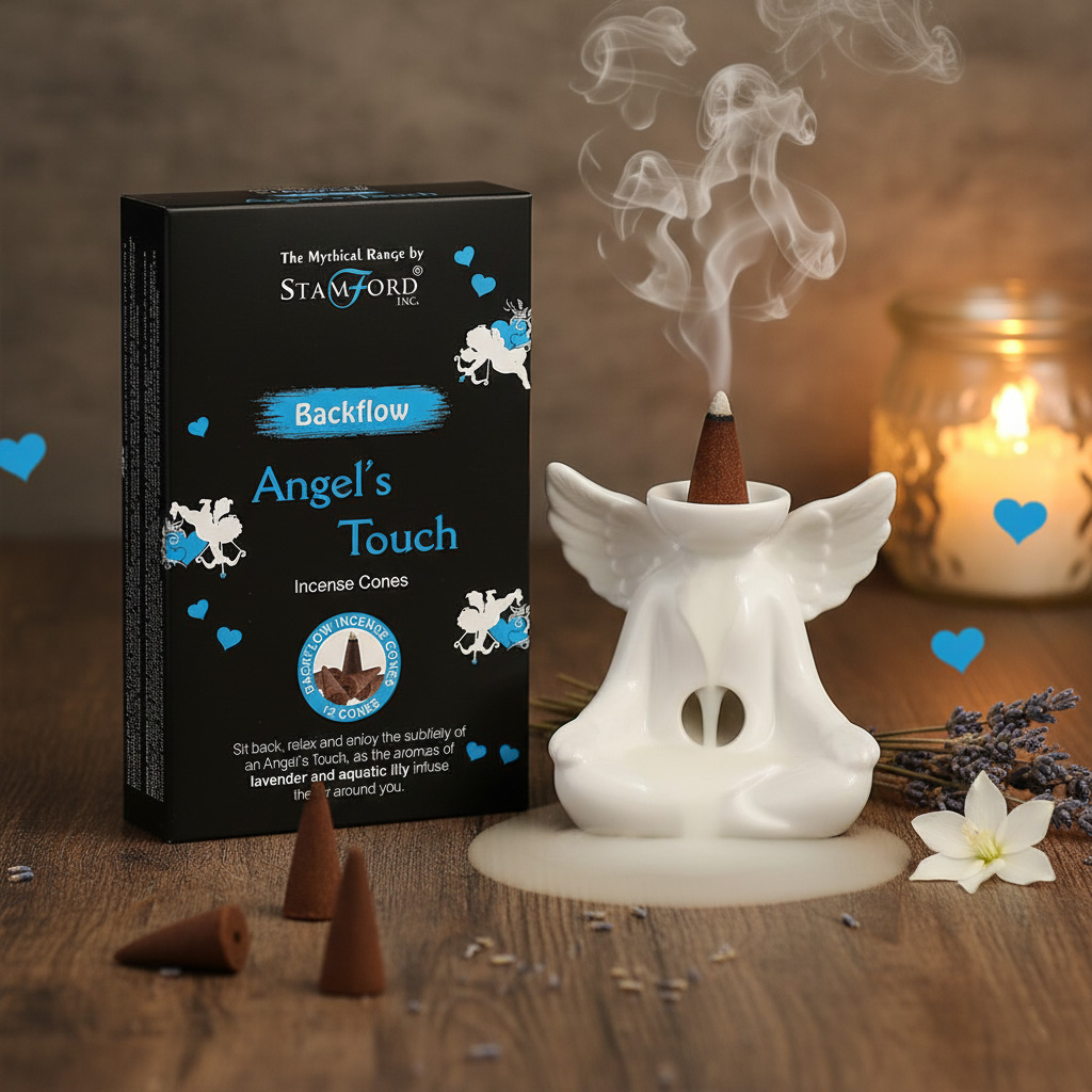 Stamford Mythical Backflow Incense Cones - Angel's Touch (Pack of 12)