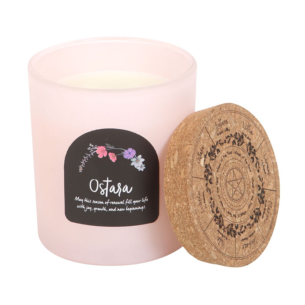 Ostara Fresh Linen Wheel of the Year Candle2