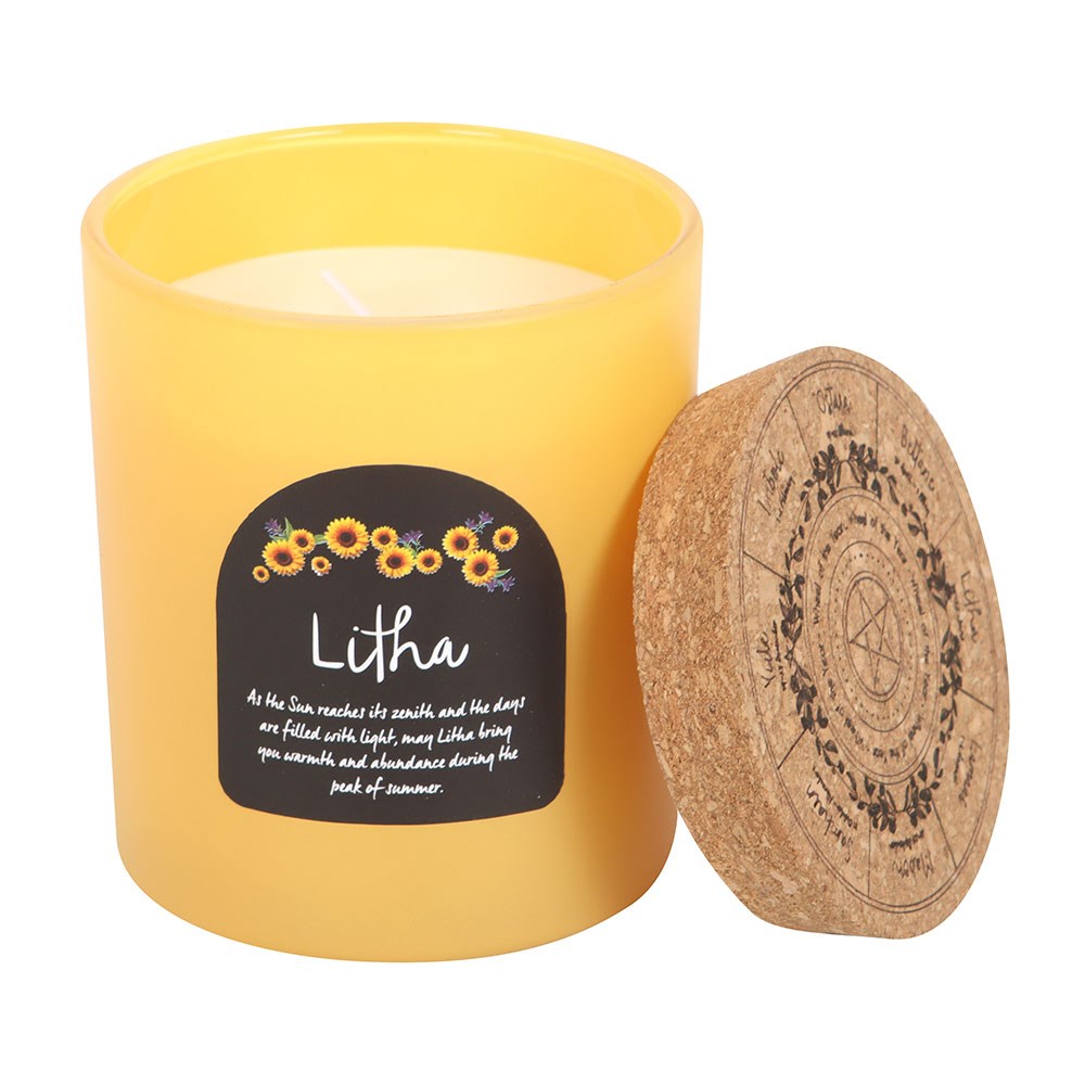 Litha Wildflower Wheel of the Year Candle2