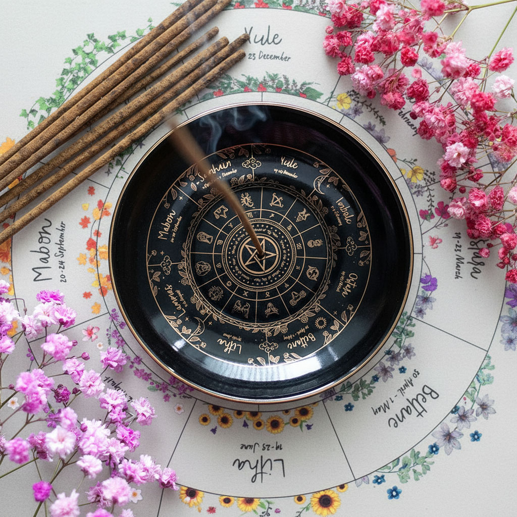 Wheel of the Year Incense Holder