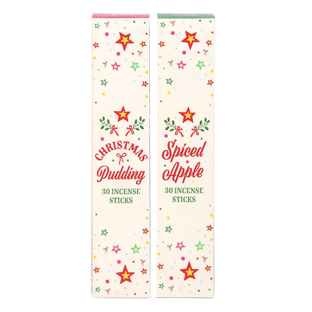 Set of 2 Nostalgic Christmas Incense Stick Packs (Spiced Apple & Christmas Pudding)2