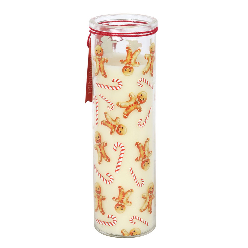 Candy Cane Warm Gingerbread Tube Candle2