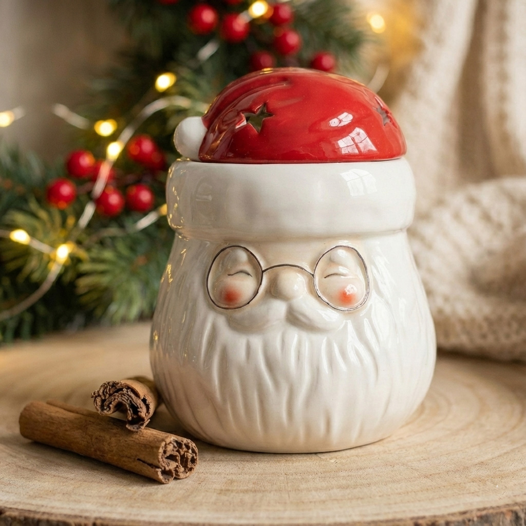 Santa Claus Shaped Ceramic Oil Burner & Wax Warmer