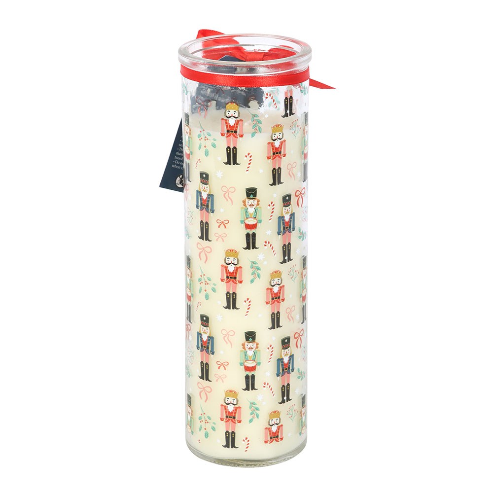 Nutcracker Print Festive Spice Tube Candle2