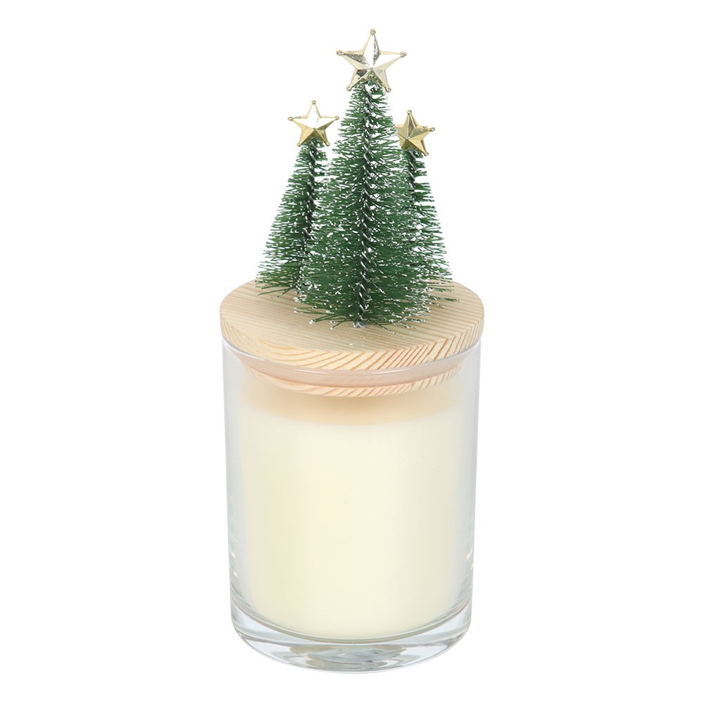 Bah Humbug Orange & Clove Glass Candle with Decorative Tree Lid2