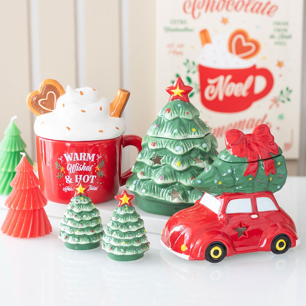 Nostalgic Christmas Tree Shaped Ceramic Oil Burner5