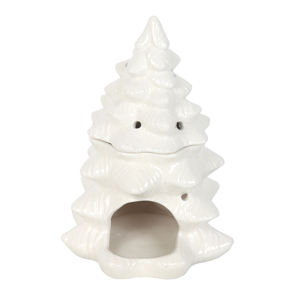 White Fir Tree Ceramic Oil Burner and Wax Warmer3
