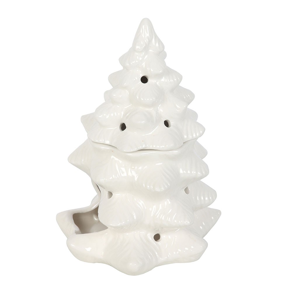 White Fir Tree Ceramic Oil Burner and Wax Warmer4