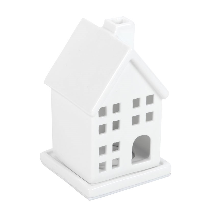 White Ceramic House Incense Cone Holder3