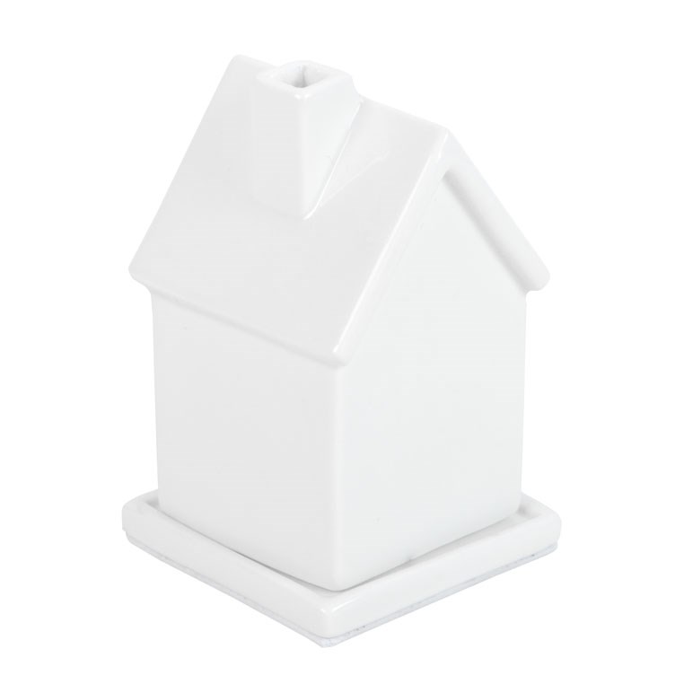 White Ceramic House Incense Cone Holder4