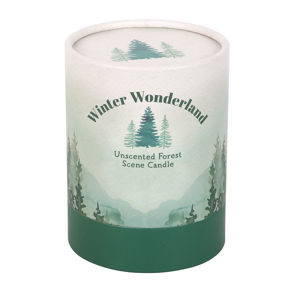 Winter Wonderland Candle with 3D Trees3