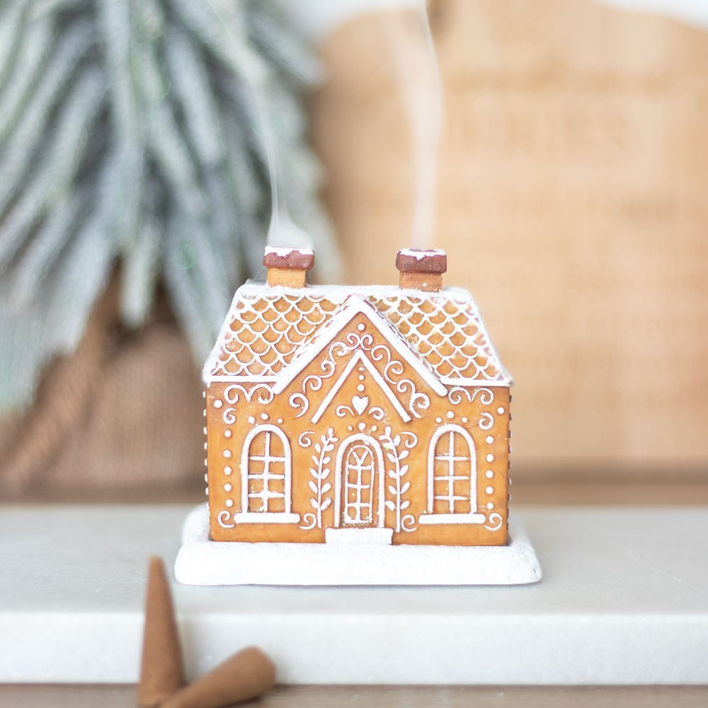 Gingerbread House Incense Cone Burner4