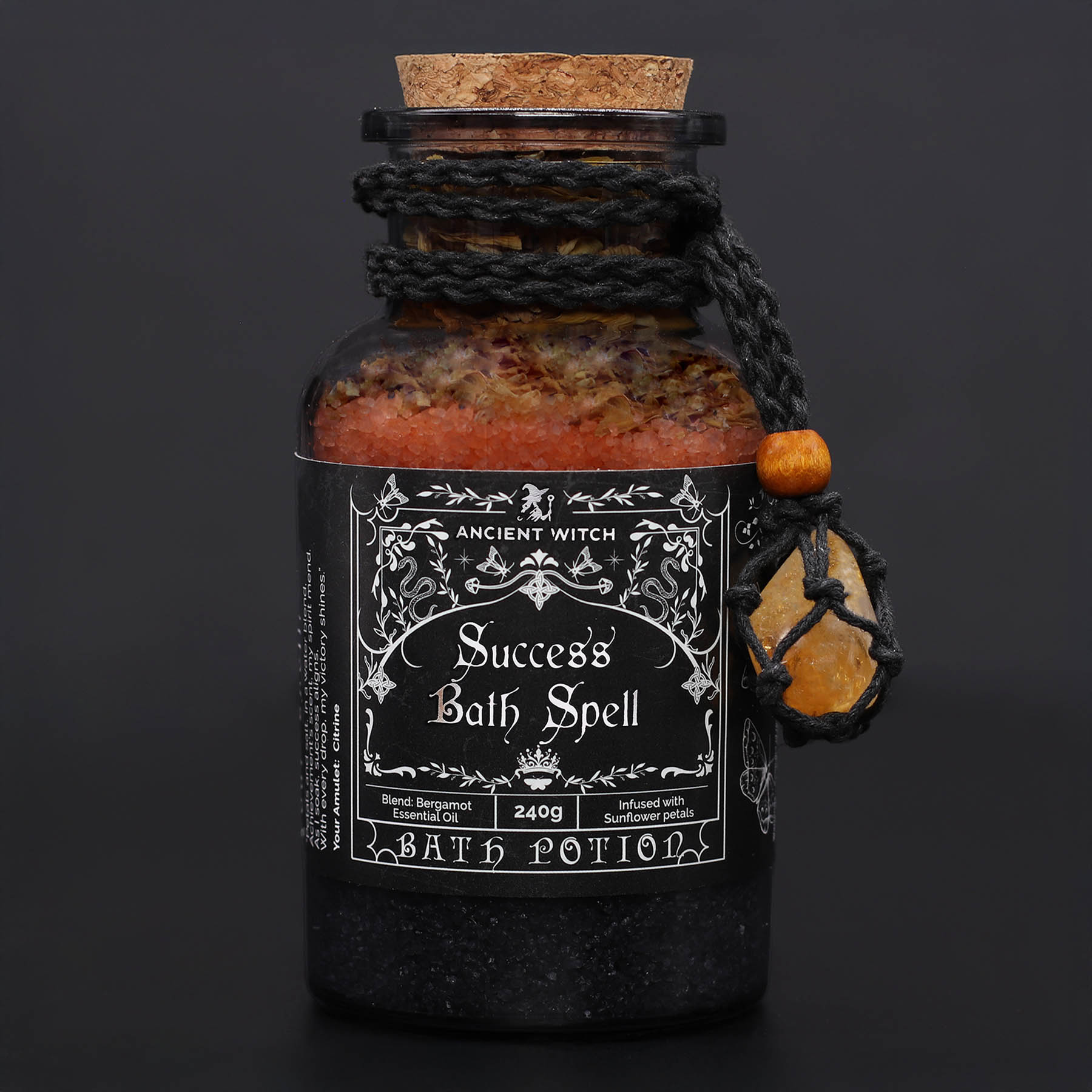 Ancient Witch Success Bath Spell Potion – With Citrine Amulet9