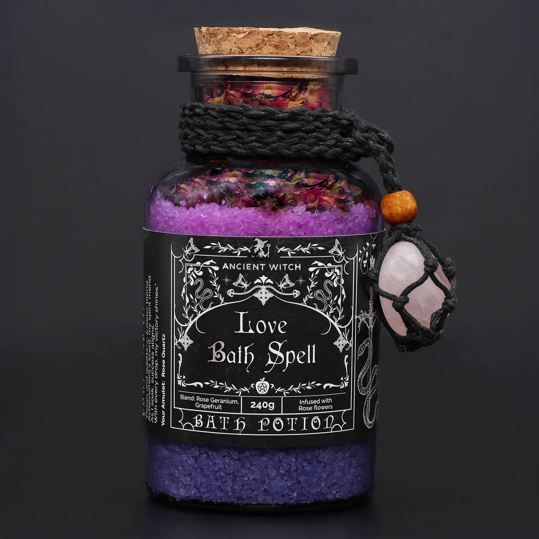 Ancient Witch Love Bath Spell Potion – With Real Rose Quartz10