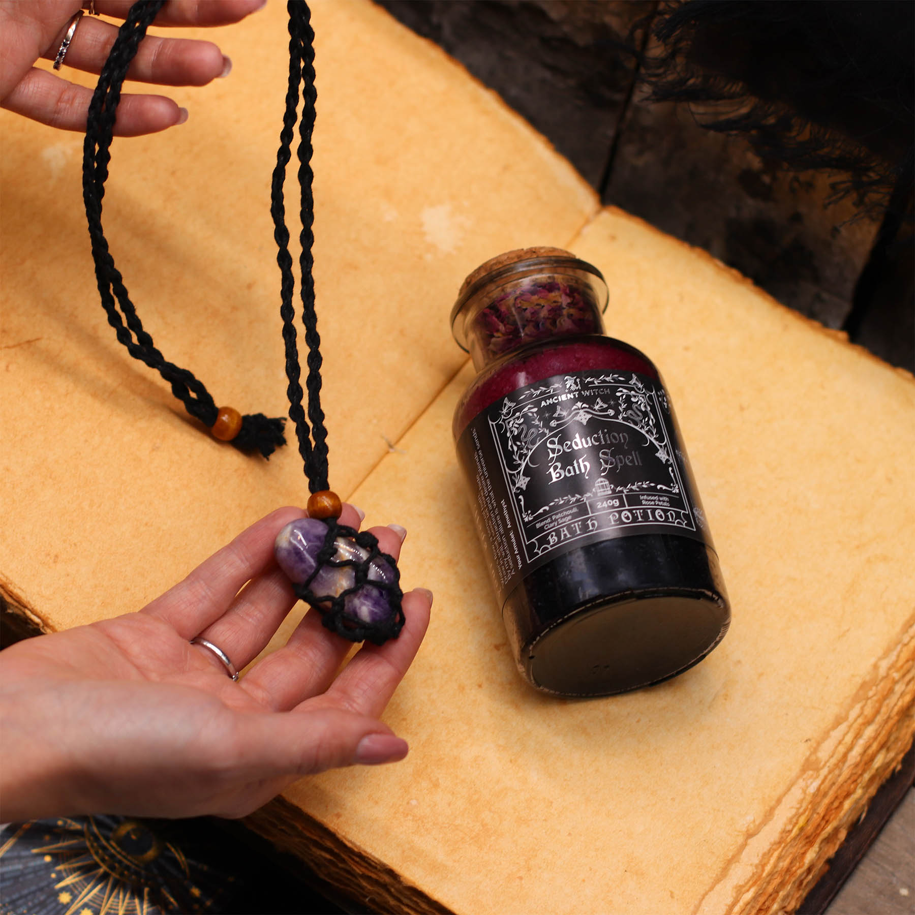 Ancient Witch Love Bath Spell Potion – With Real Rose Quartz8