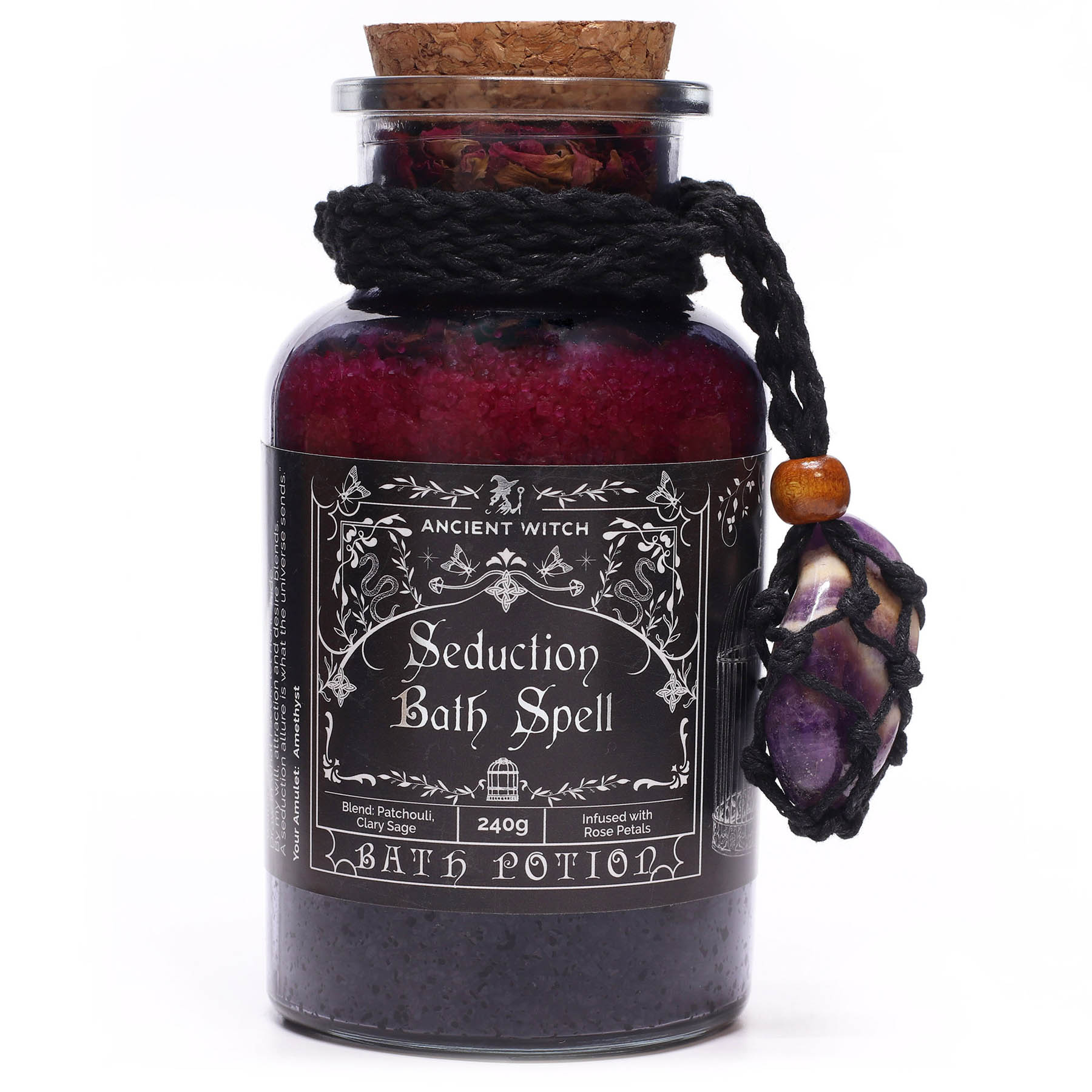 Ancient Witch Seduction Bath Spell Potion – With Real Amethyst