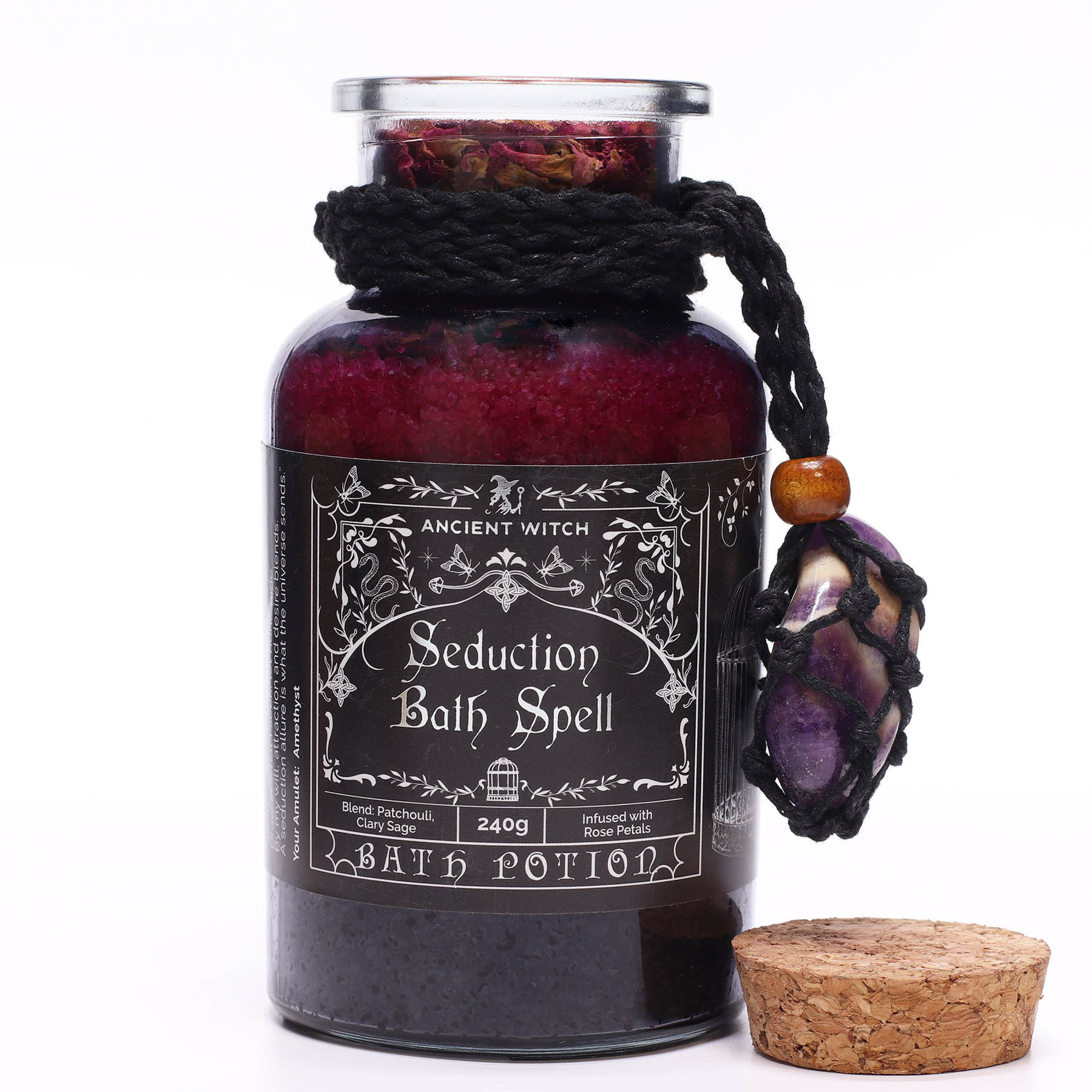 Ancient Witch Seduction Bath Spell Potion – With Real Amethyst1