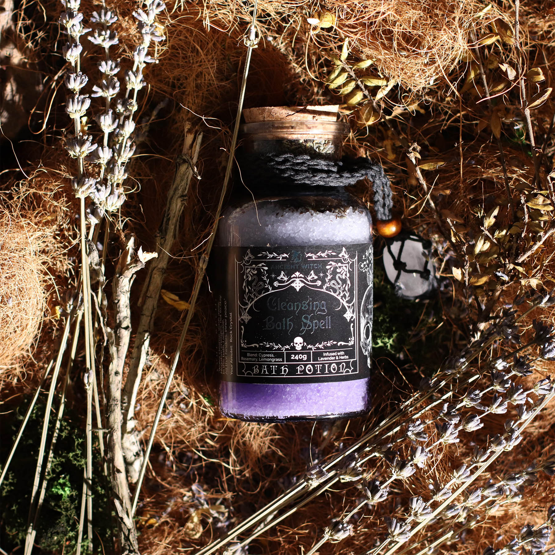 Ancient Witch Cleansing Bath Spell Potion – With Real Rock Crystal4