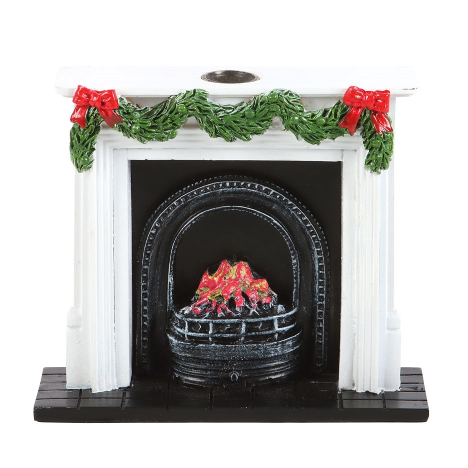 Christmas Fireplace Backflow Incense Burner1