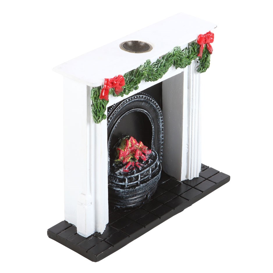 Christmas Fireplace Backflow Incense Burner3