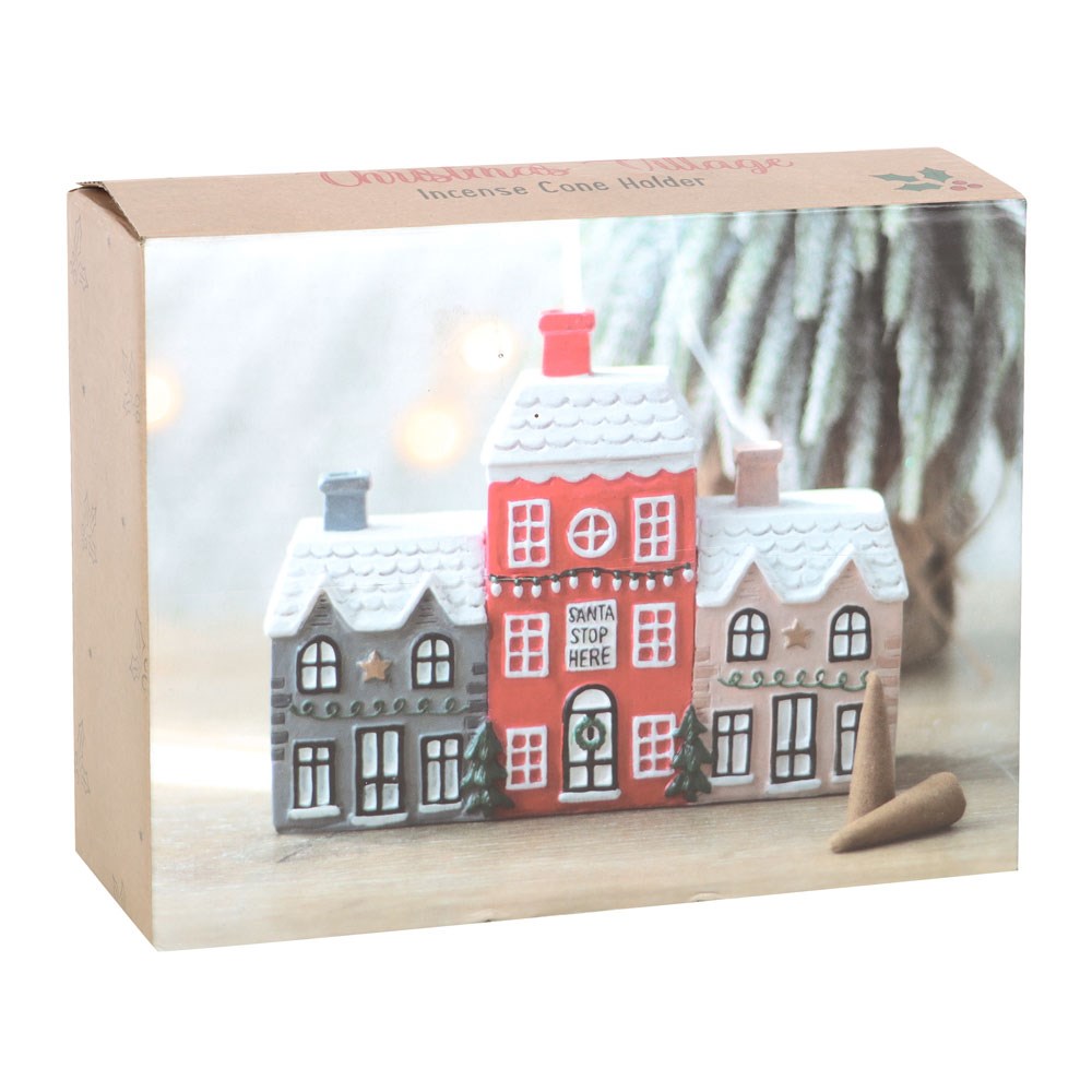 Christmas Village Incense Cone Holder5