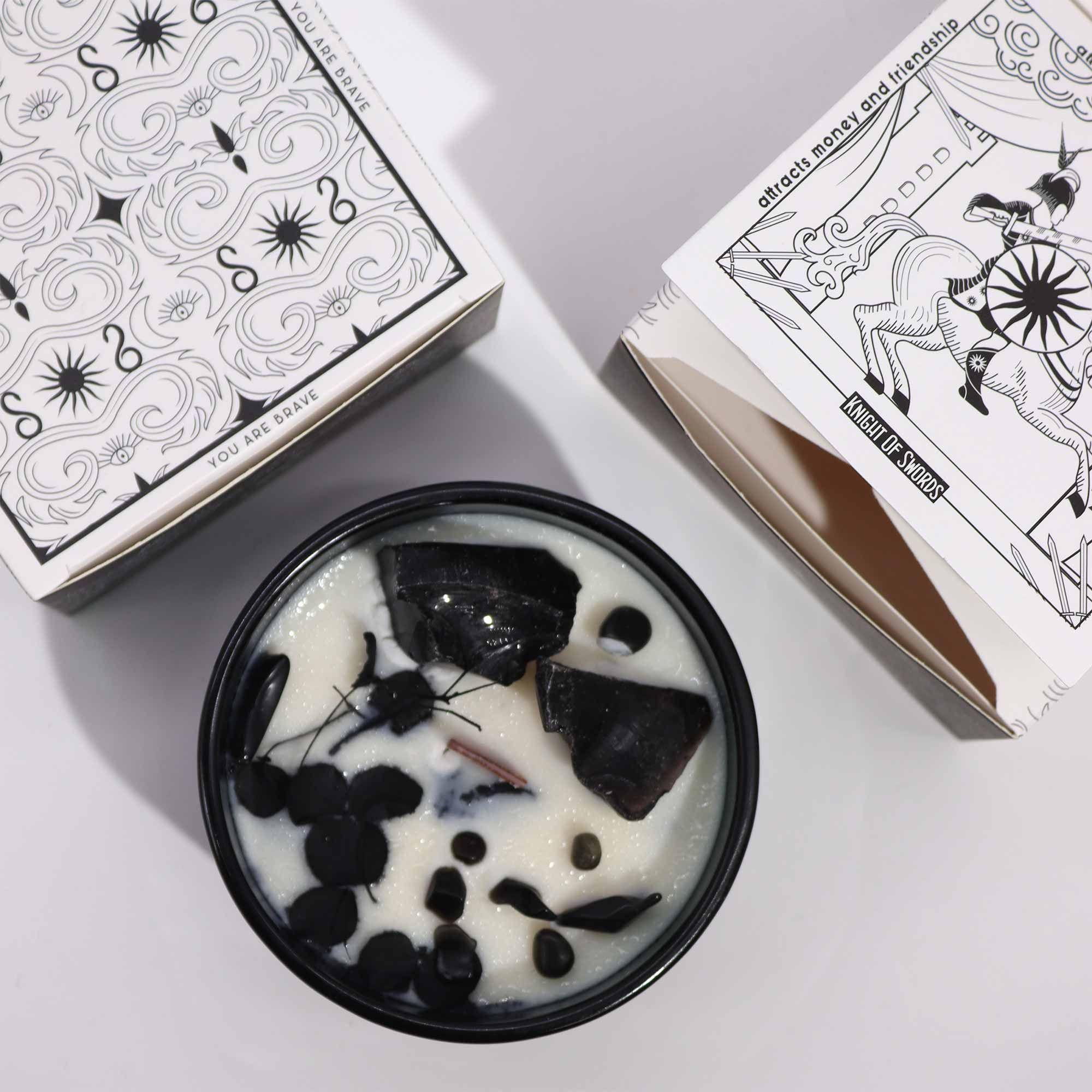 Hop Hare Crystal Magic Flower Candle - The Knight of Swords3