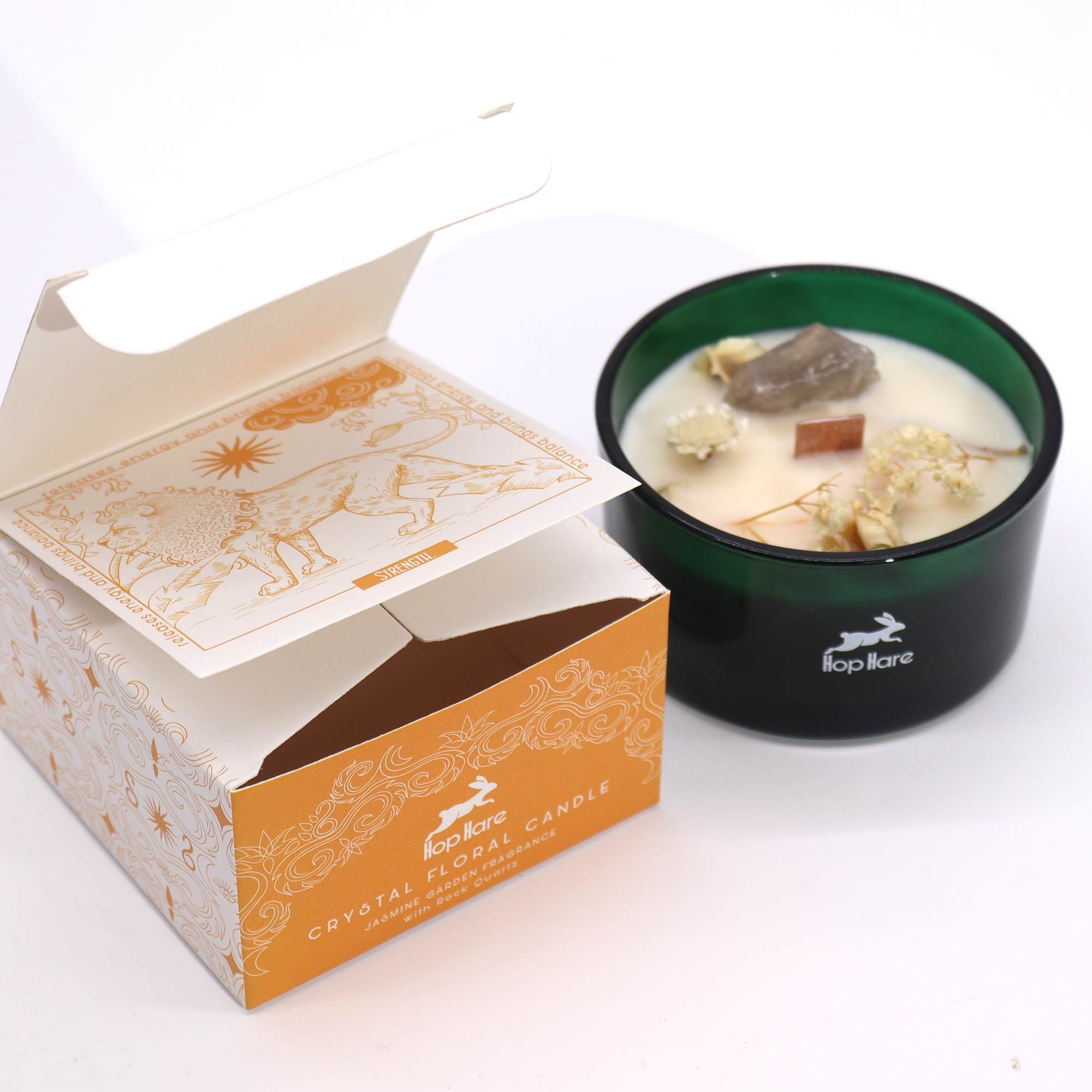 Hop Hare Crystal Magic Flower Candle - The Lion2