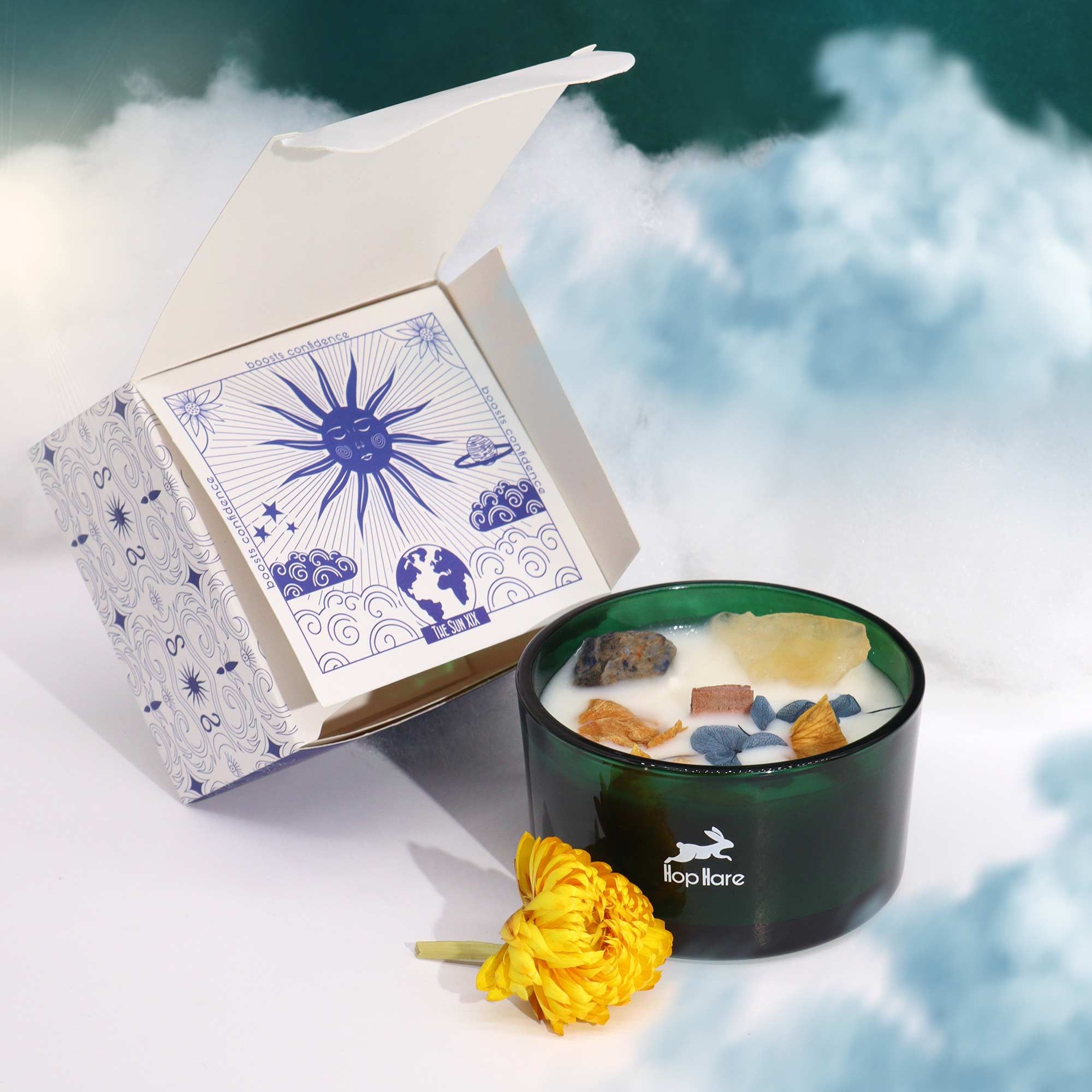 Hop Hare Crystal Magic Flower Candle - The Sun6