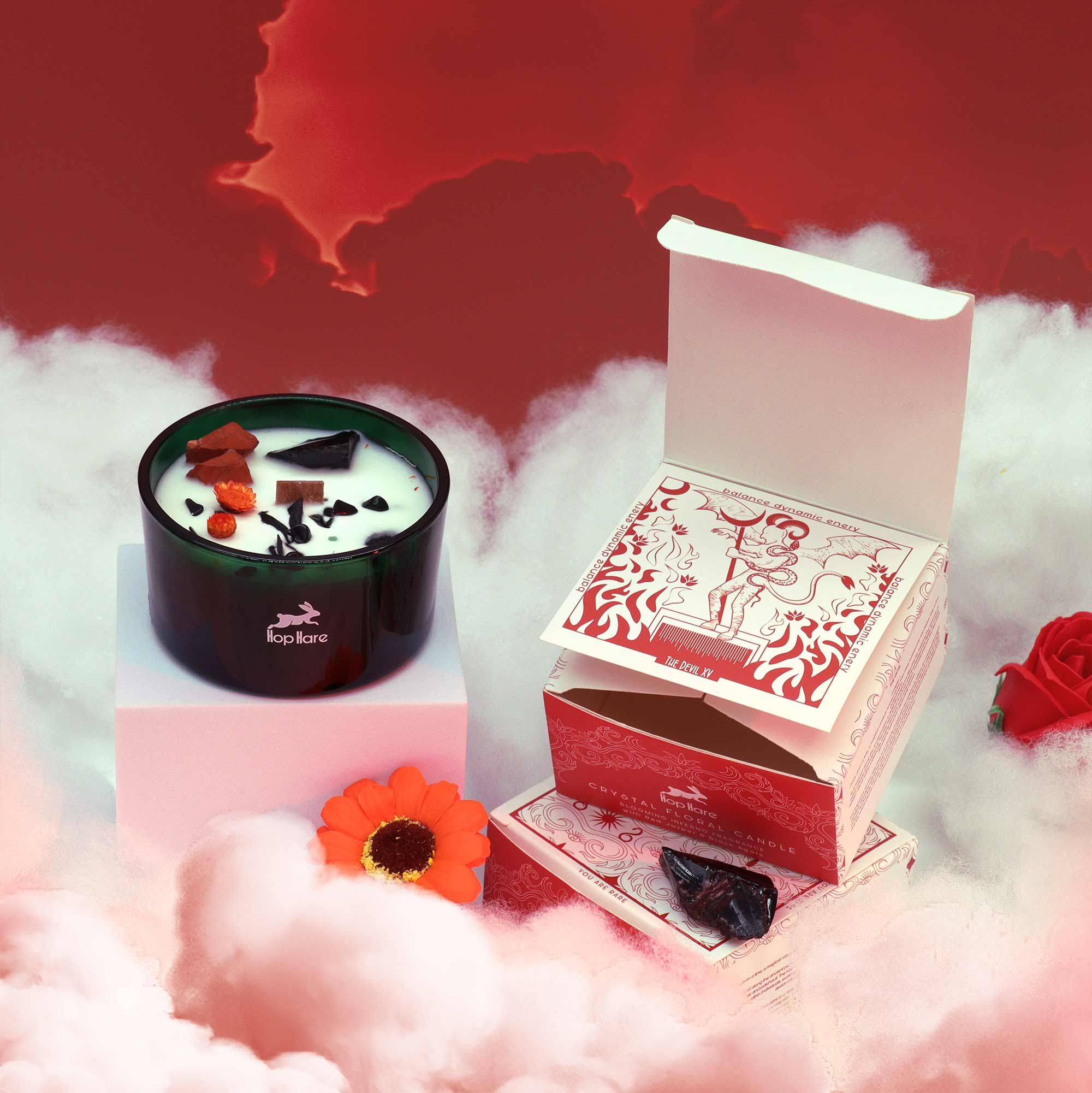 Hop Hare Crystal Magic Flower Candle - The Devil5