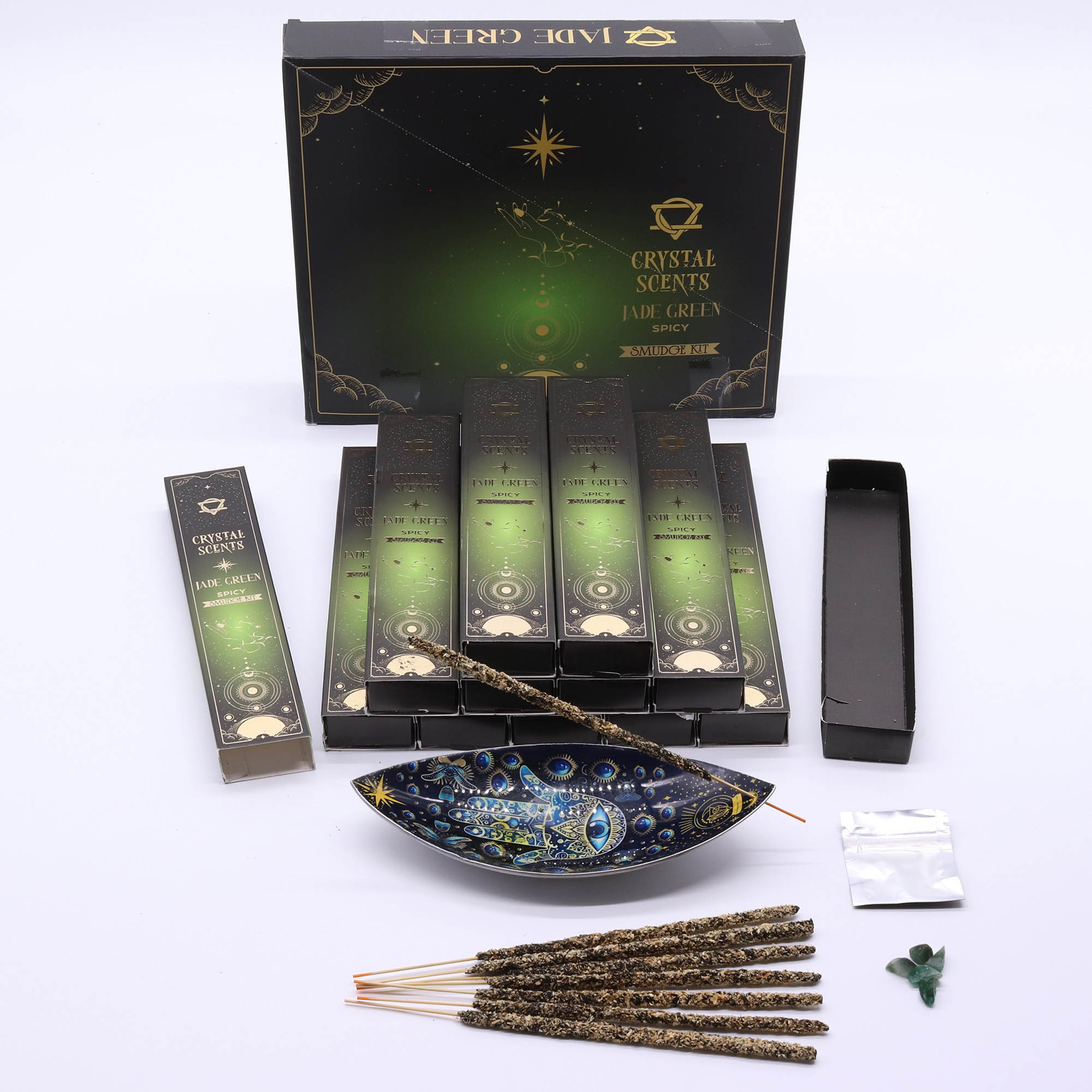 Crystal Scents 'Jade Green' Smudge Kit – Spicy Fragrance3
