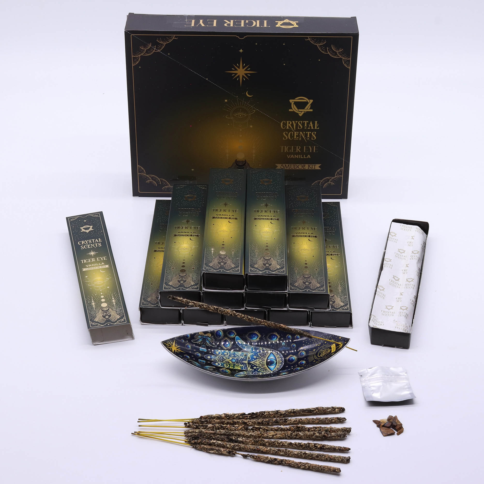 Crystal Scents 'Tiger Eye' Smudge Kit – Vanilla Fragrance3