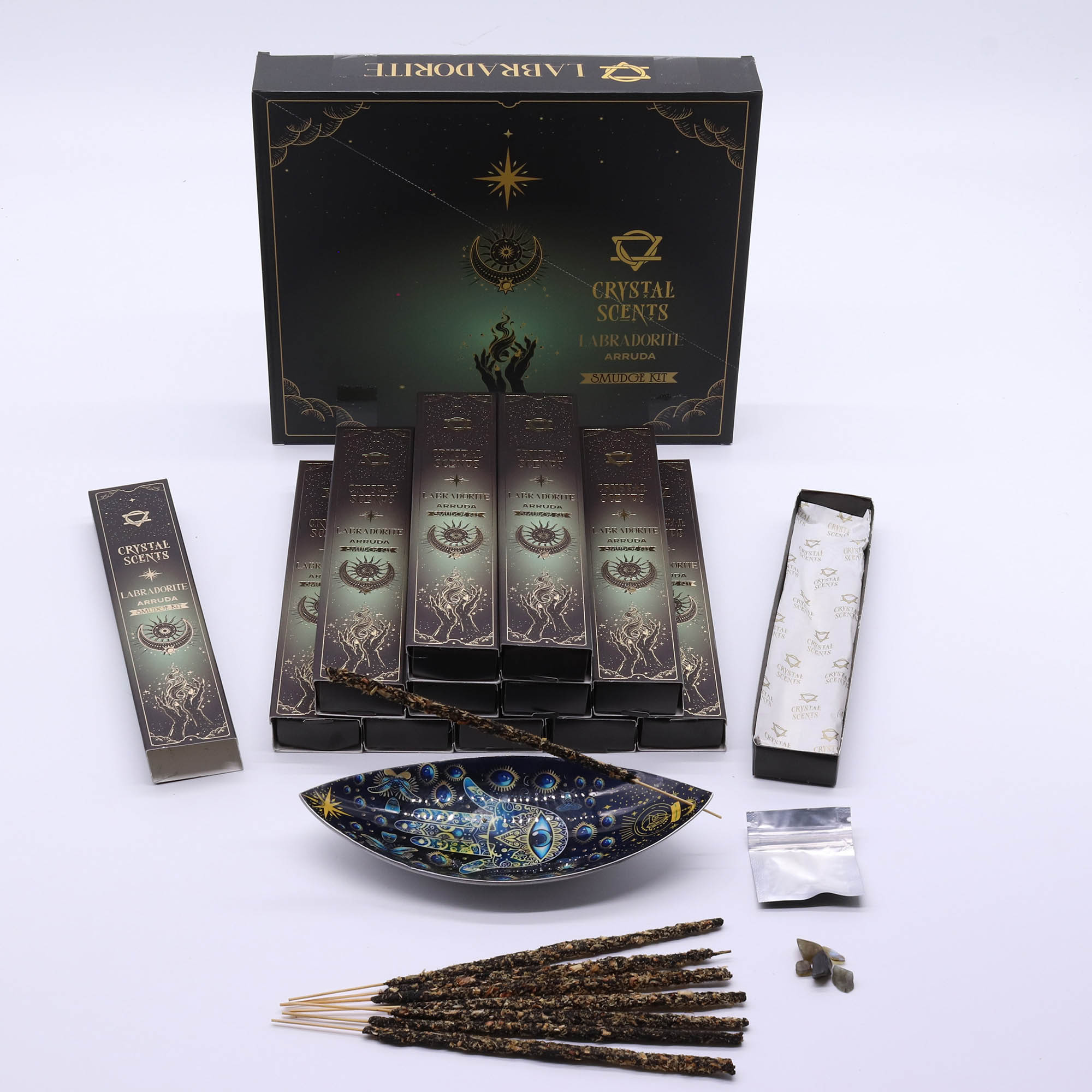 Crystal Scents 'Labradorite' Smudge Kit – Arruda Fragrance3