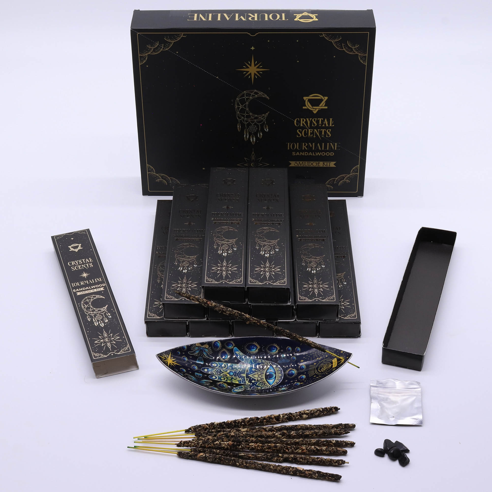 Crystal Scents 'Tourmaline' Smudge Kit – Sandalwood Fragrance3