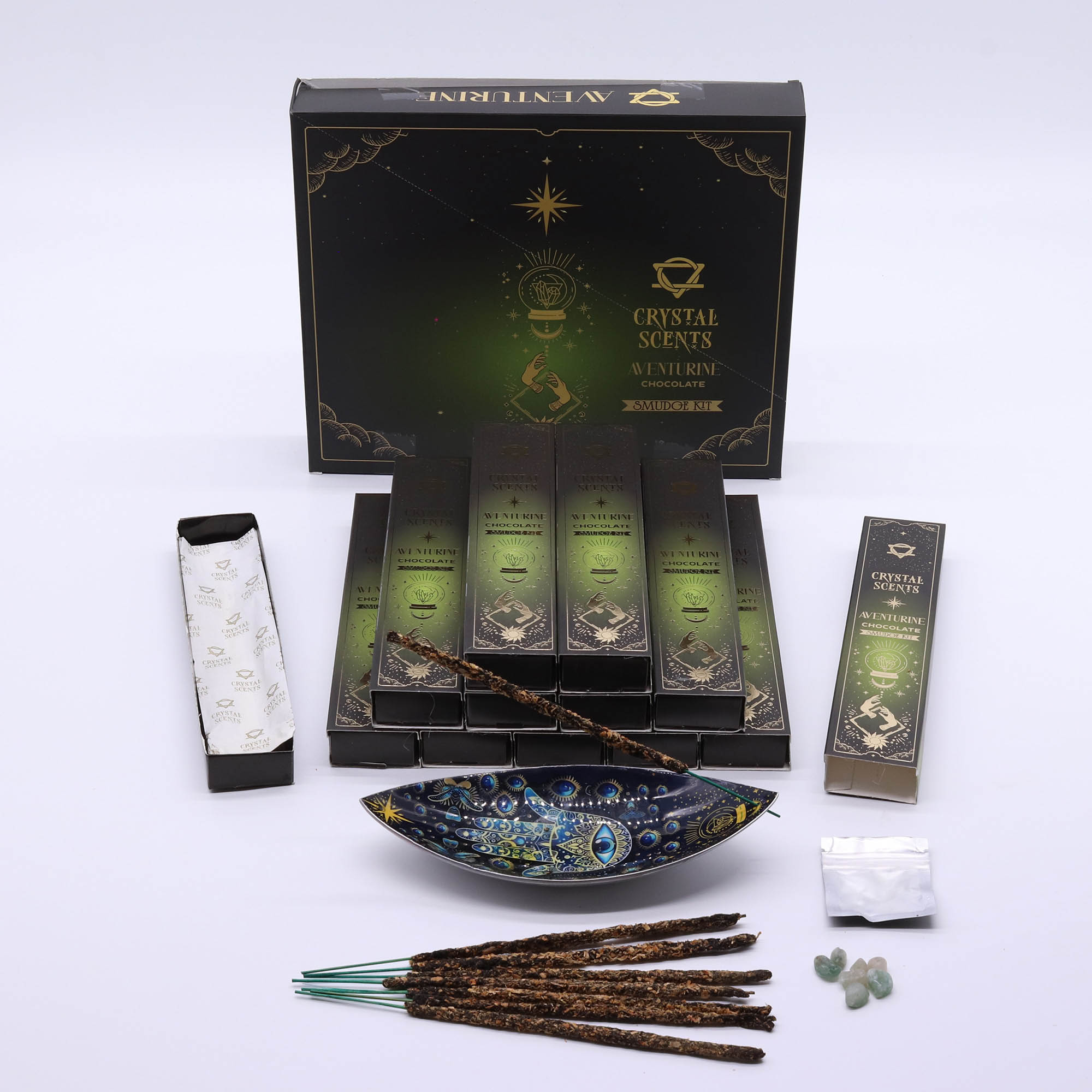 Crystal Scents 'Aventurine' Smudge Kit – Chocolate Fragrance3