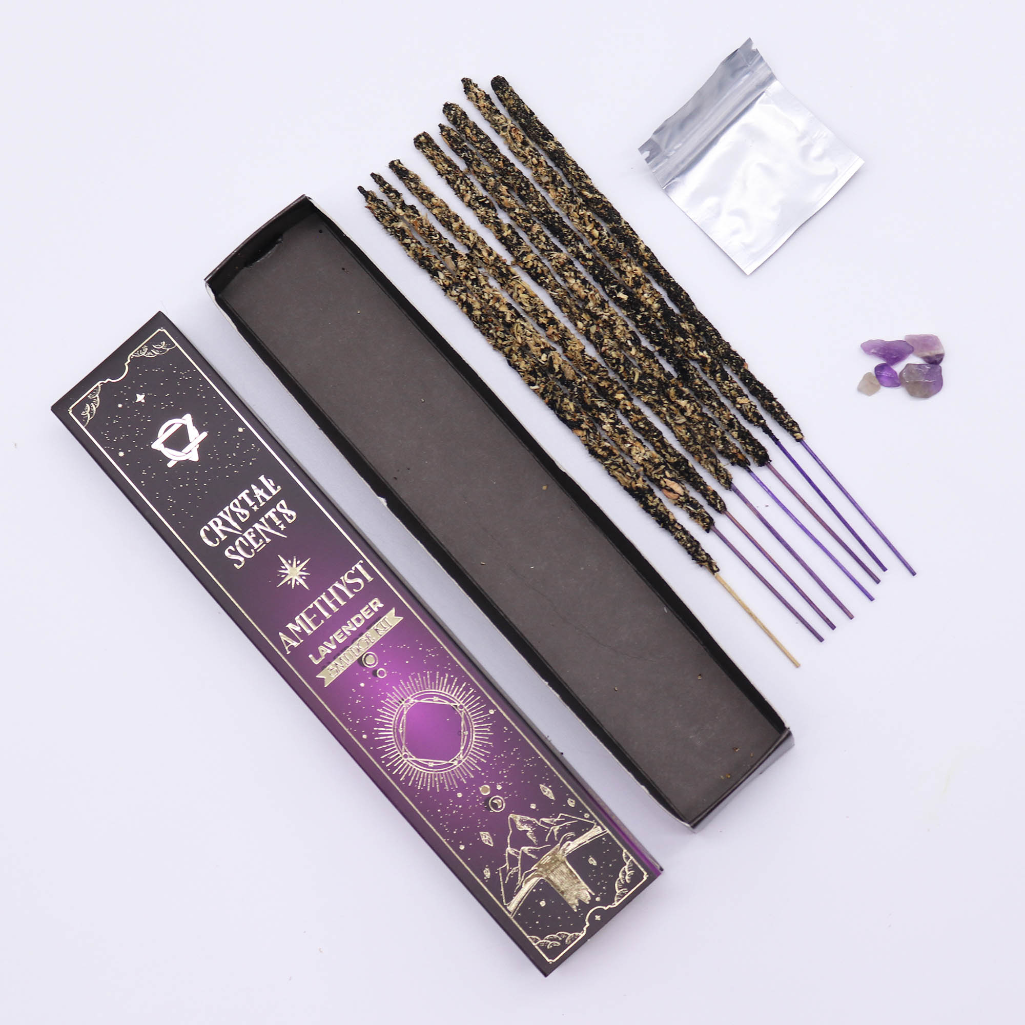 Crystal Scents 'Amethyst' Smudge Kit – Lavender Fragrance