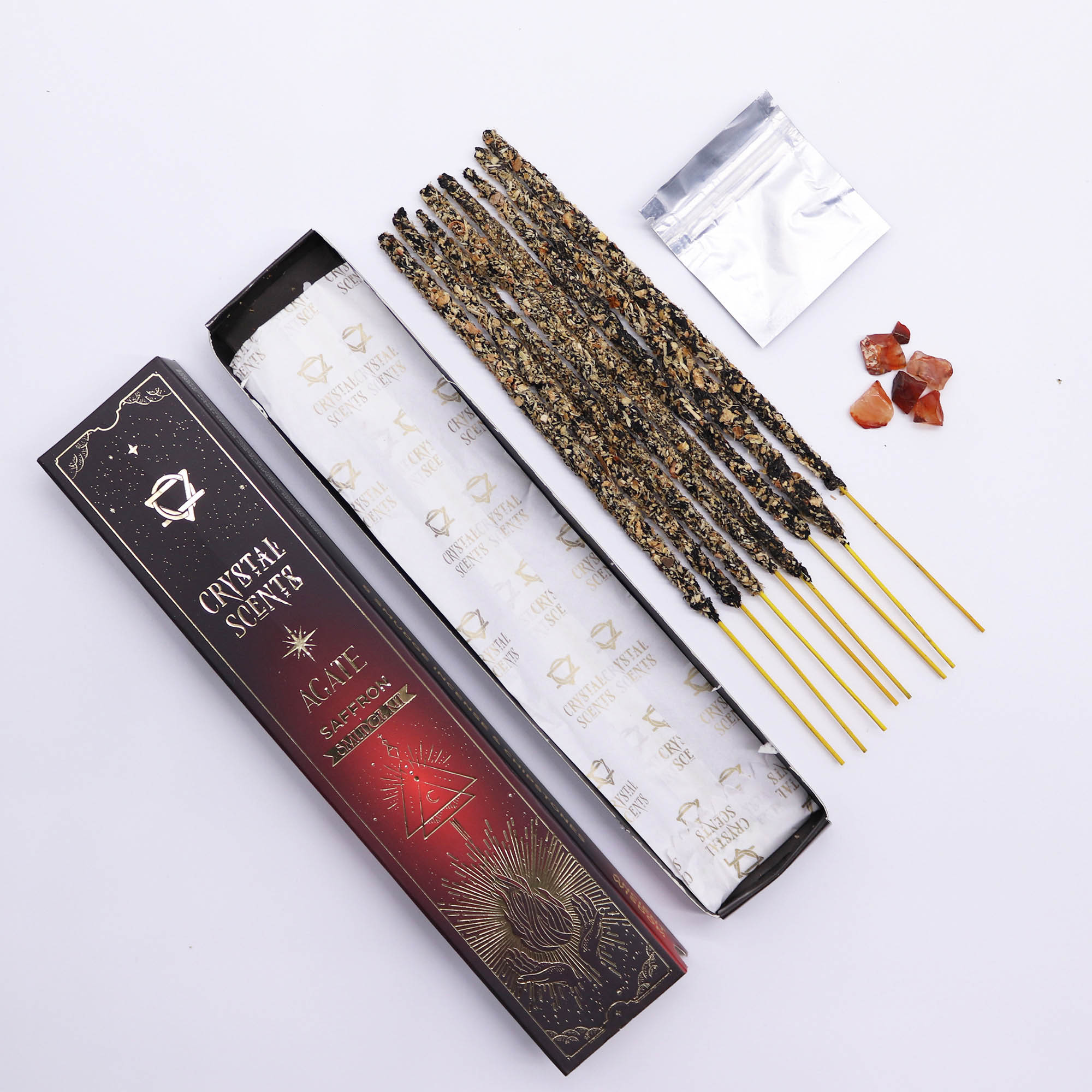 Crystal Scents 'Red Agate' Smudge Kit – Saffron Fragrance