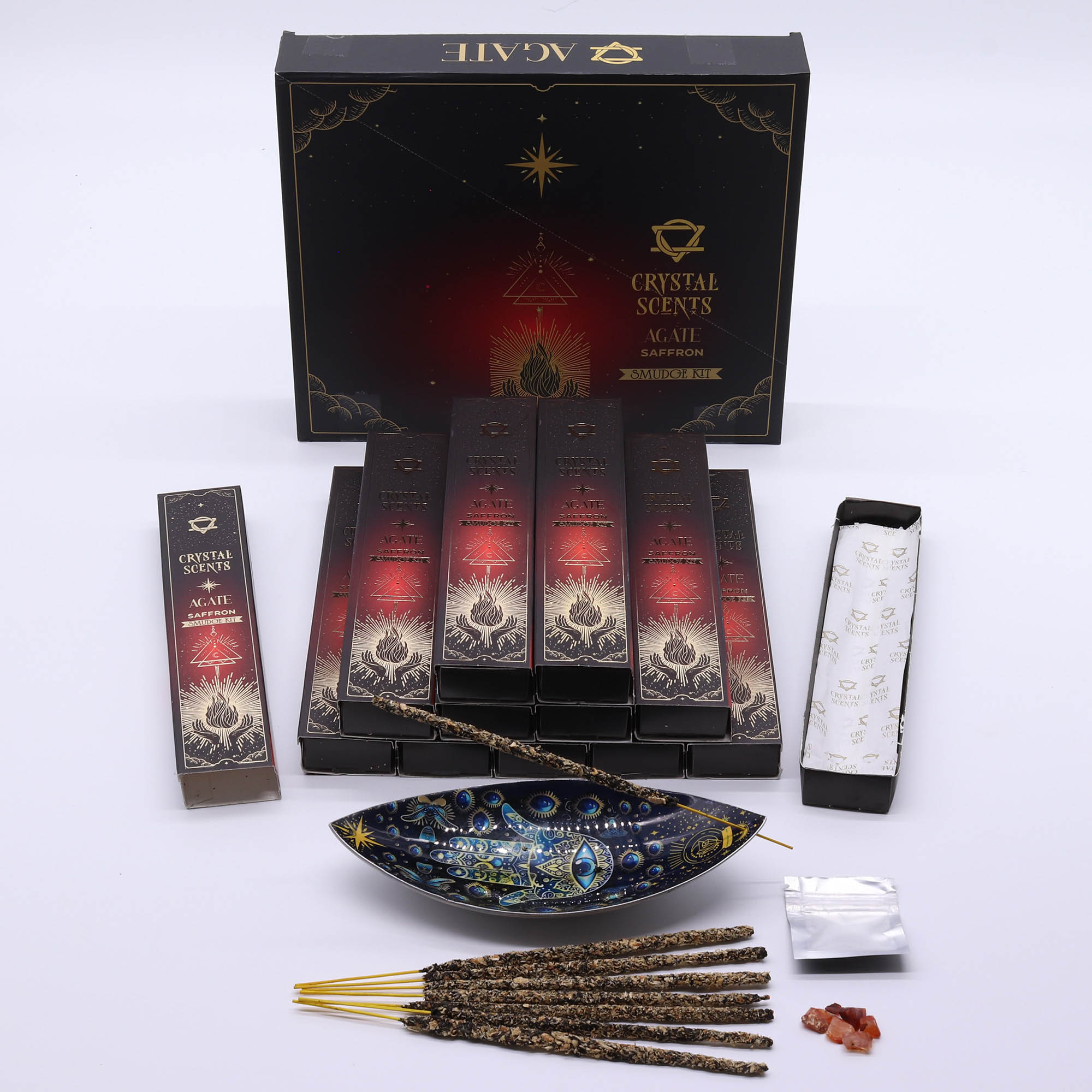 Crystal Scents 'Red Agate' Smudge Kit – Saffron Fragrance3