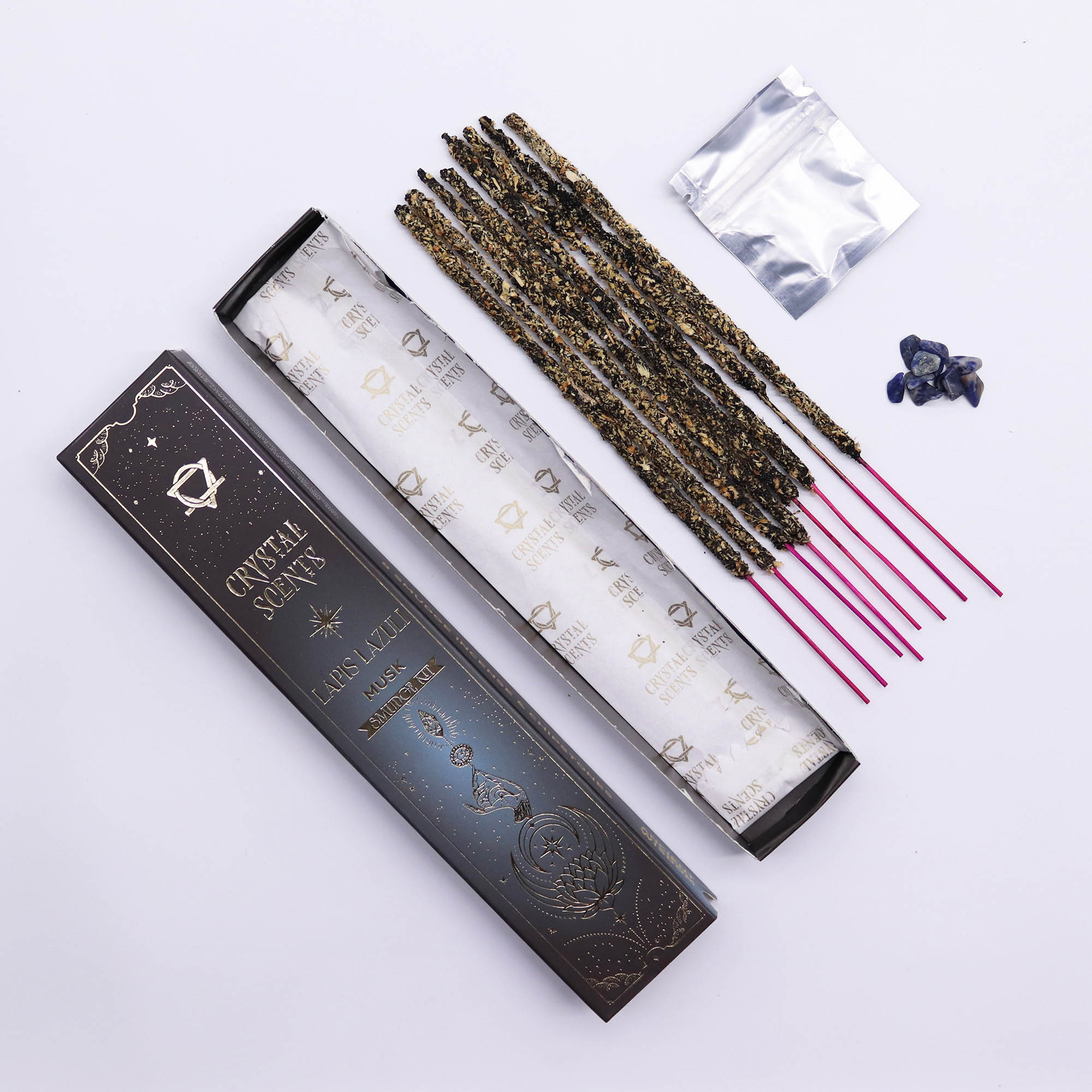 Crystal Scents 'Lapis Lazuli' Smudge Kit – Musk Fragrance