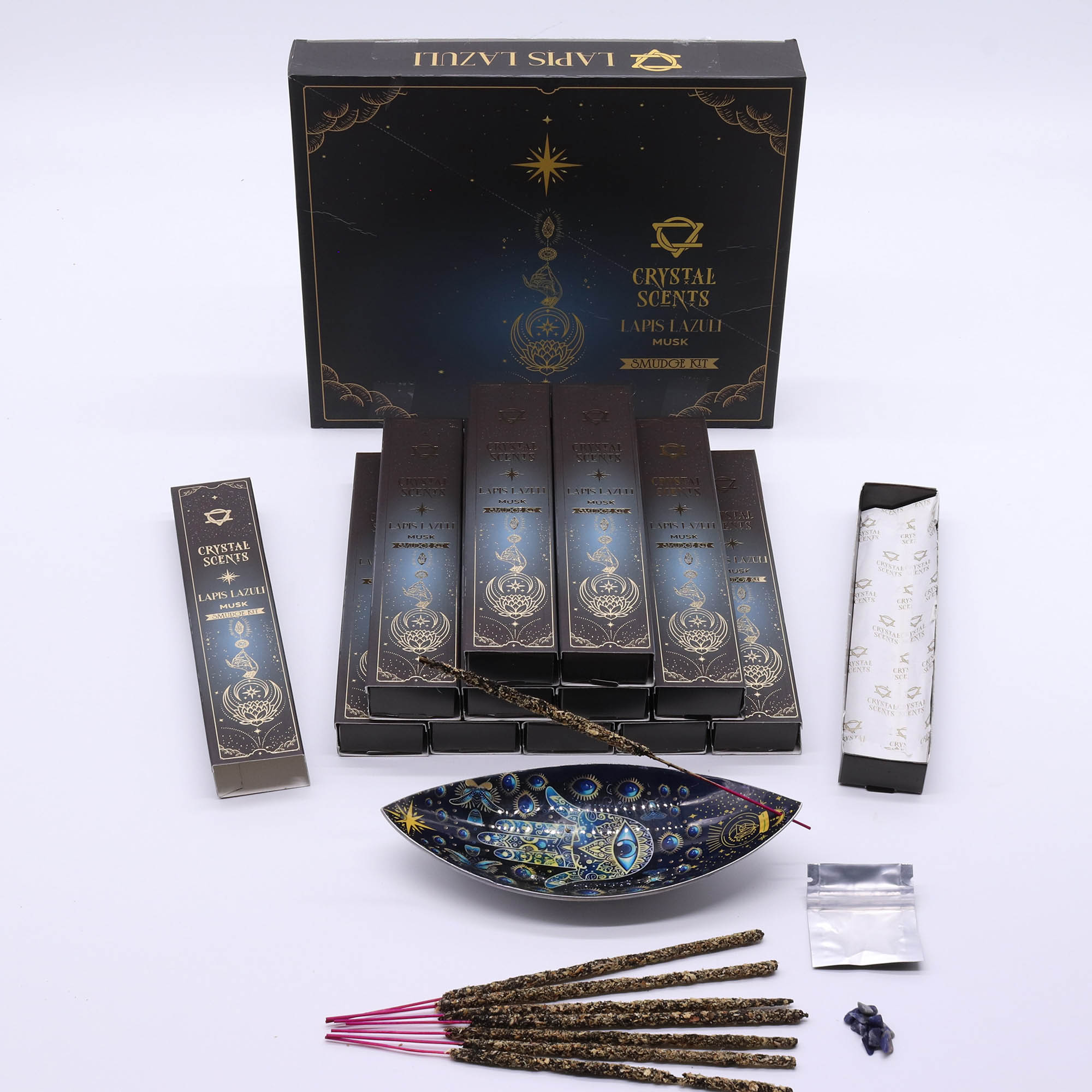 Crystal Scents 'Lapis Lazuli' Smudge Kit – Musk Fragrance3