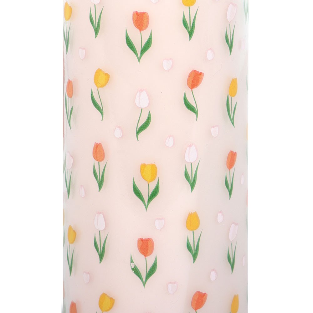 French Tulip Scented Candle with Floral Print1