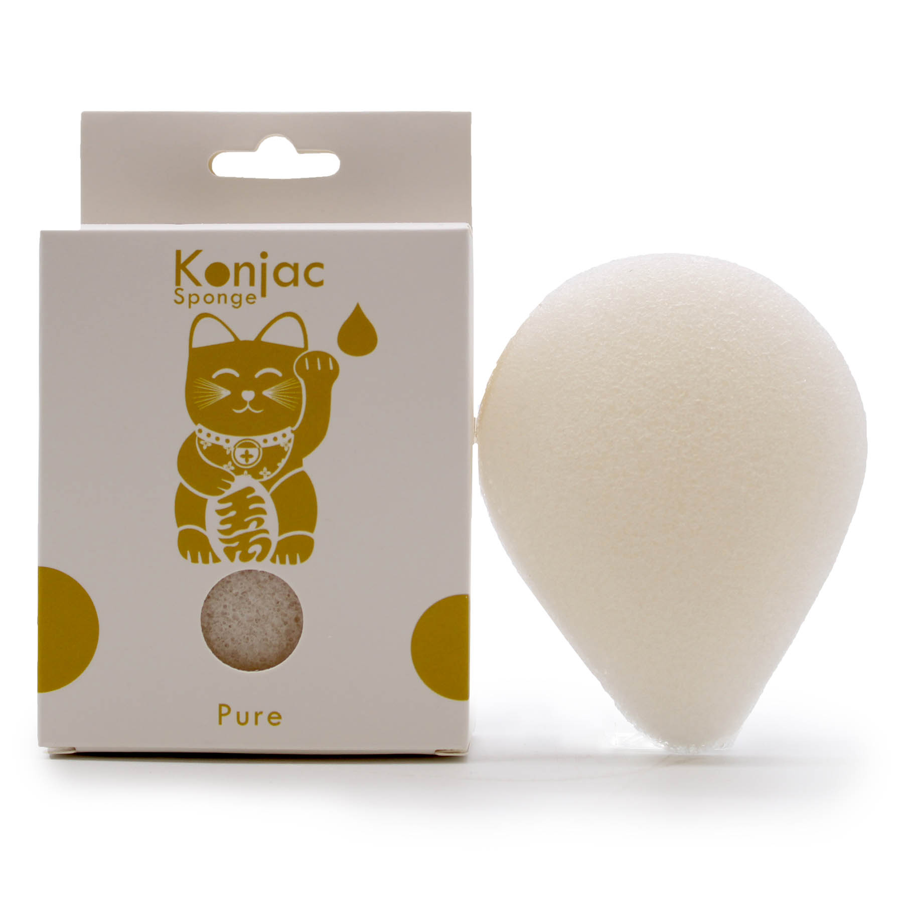 Teardrop Konjac Sponge - Natural (Sensitive Skin)