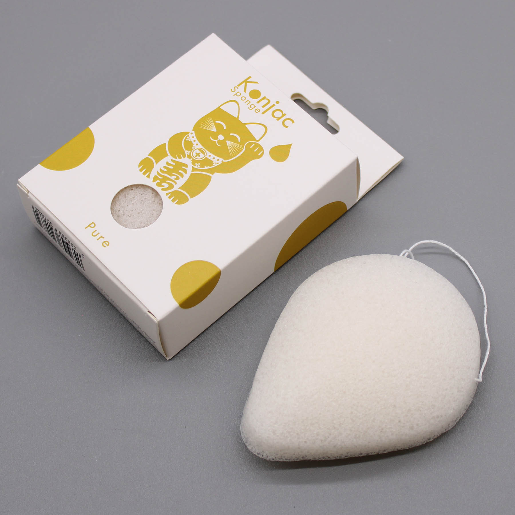 Teardrop Konjac Sponge - Natural (Sensitive Skin)1