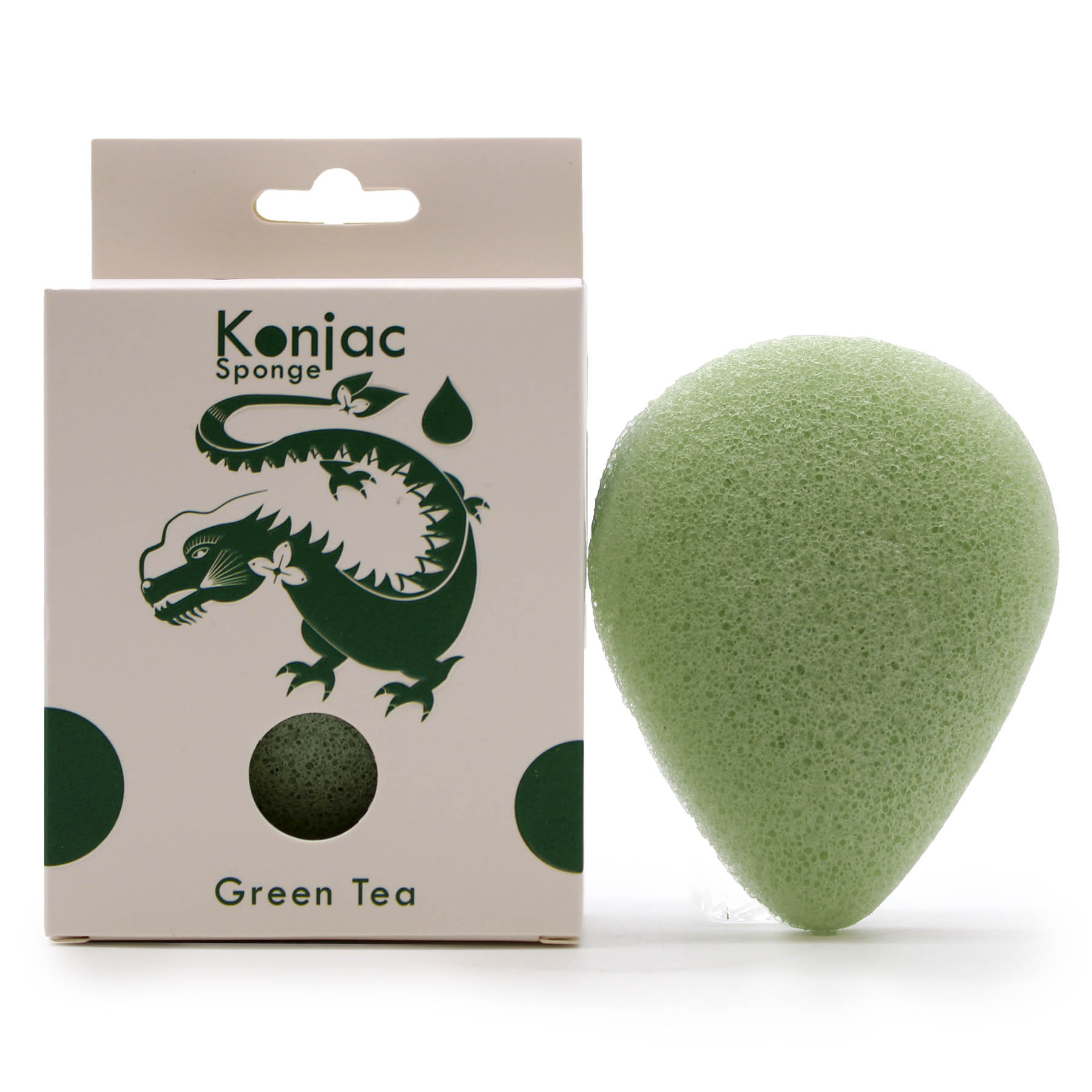 Teardrop Konjac Sponge - Green Tea (Protective)