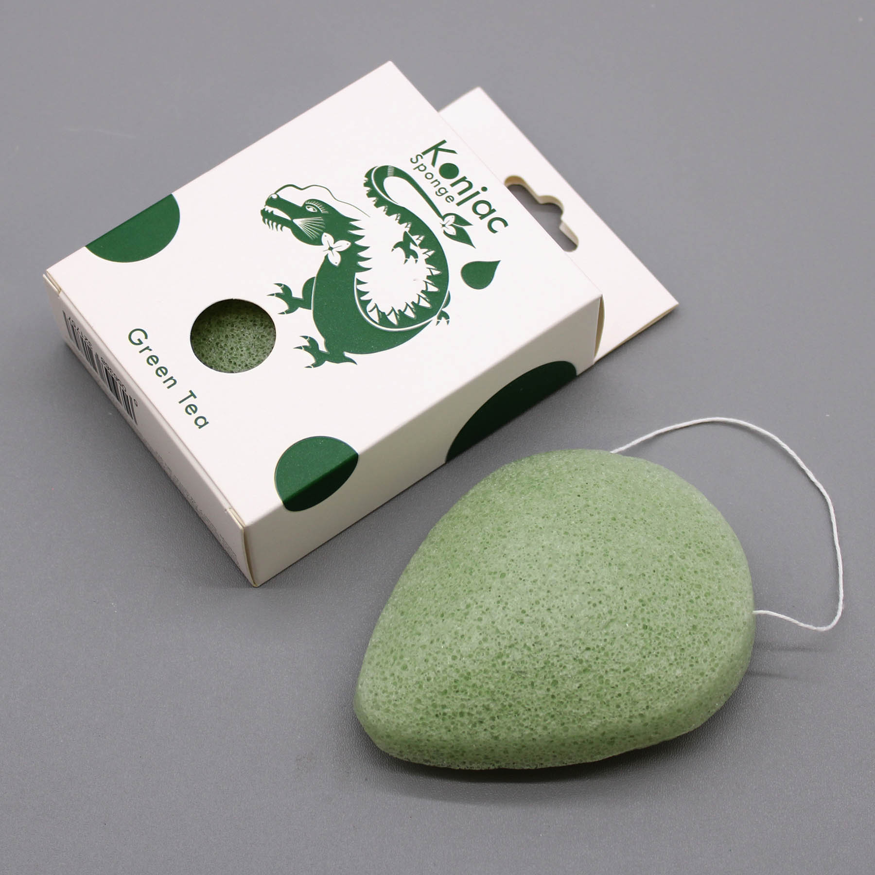 Teardrop Konjac Sponge - Green Tea (Protective)1