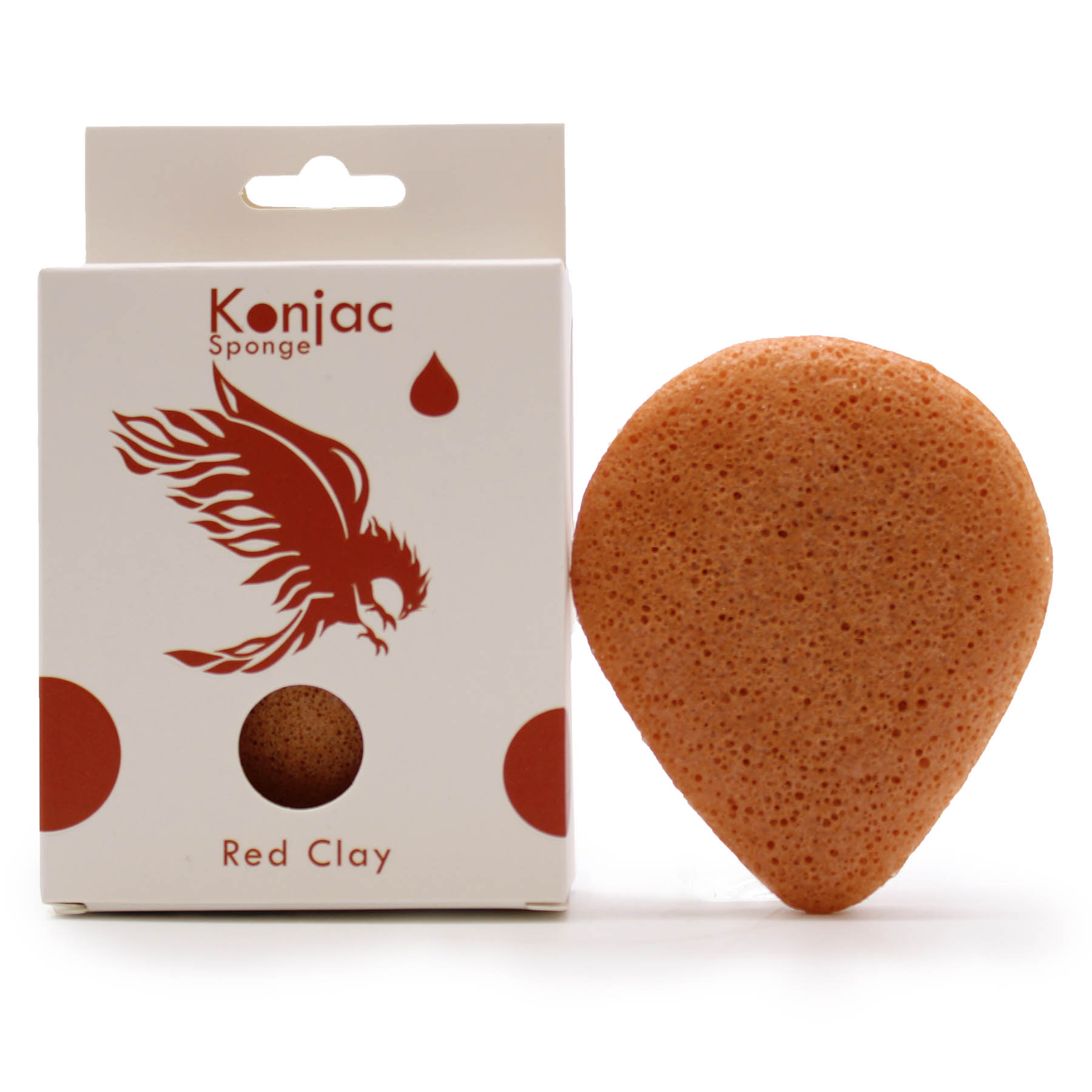 Teardrop Konjac Sponge - Red Clay (Rejuvenating)