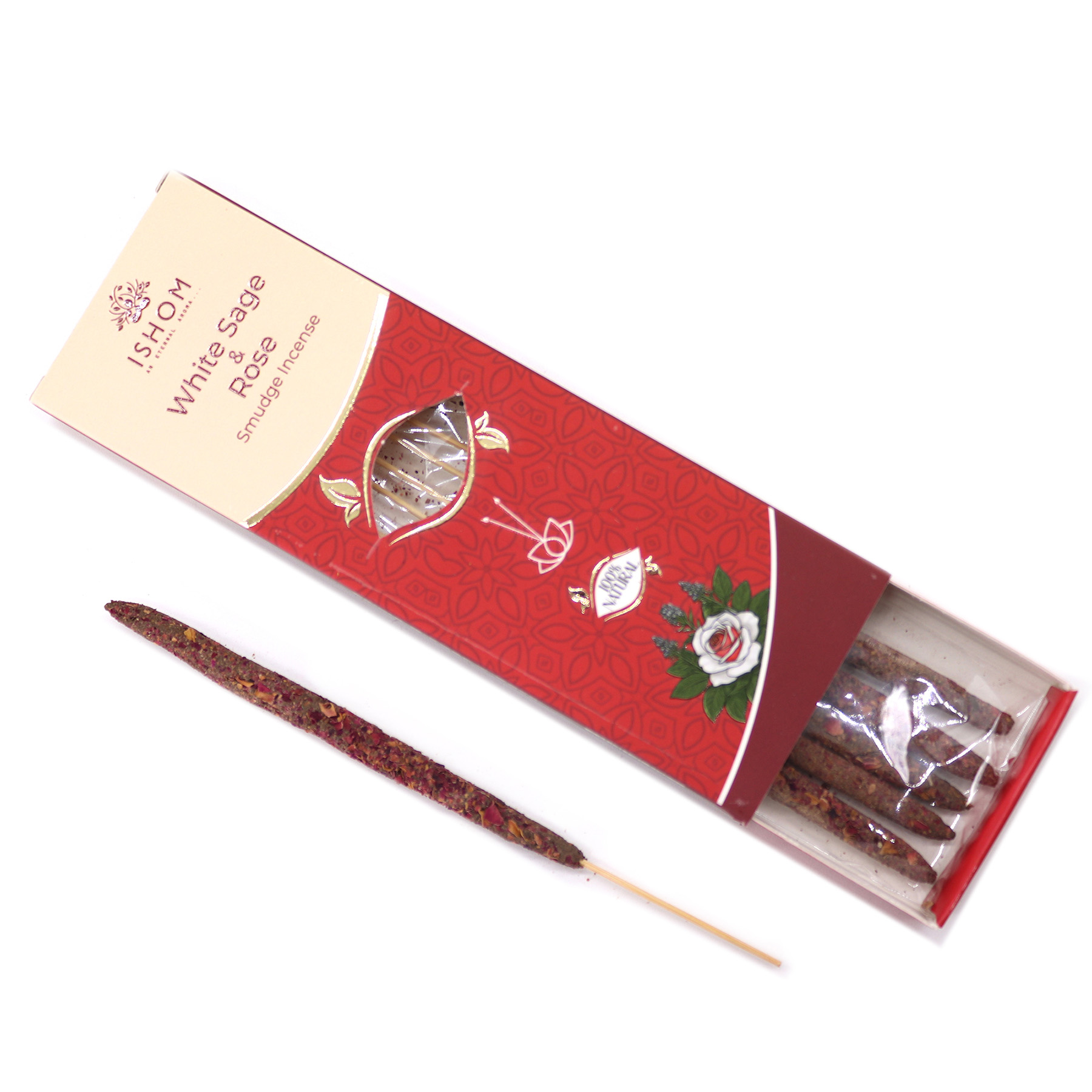 Ishom White Sage & Rose Smudge Incense